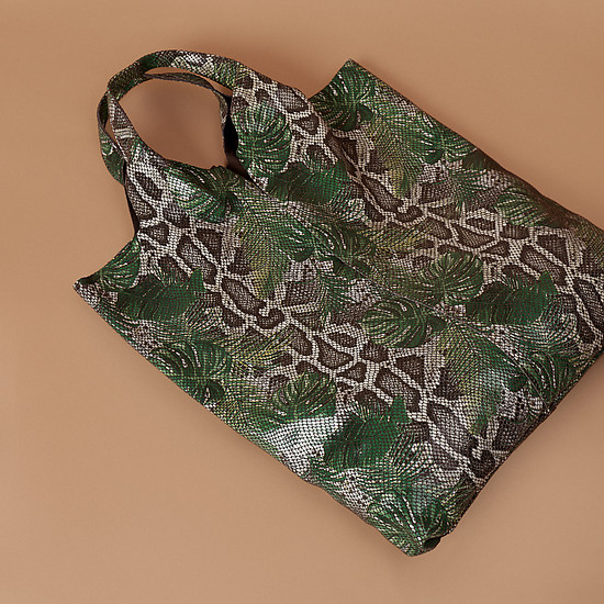 Классические сумки Sara Burglar 470 python tropic green