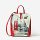 Небольшой красный рюкзак с принтом Лондонского пейзажа  Alessandro Beato