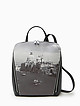 Форматный рюкзак из черной кожи с принтом пейзажа Венеции  Alessandro Beato