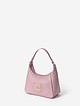 Пудрово-розовая кожаная мини сумочка-хобо  Marina Creazioni