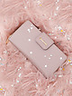 Пыльно-розовый горизонтальный кошелек из зернистой кожи  Alessandro Beato