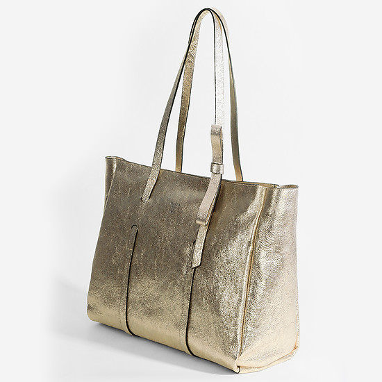 Золотистая сумка-шоппер с бантиком  Arcadia