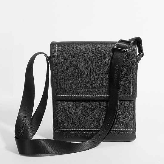 Чераная мужская сумка-планшет из натуральной кожи  Alessandro Beato