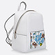 Рюкзак белого цвета небольшого размера из натуральной кожи  Alessandro Beato