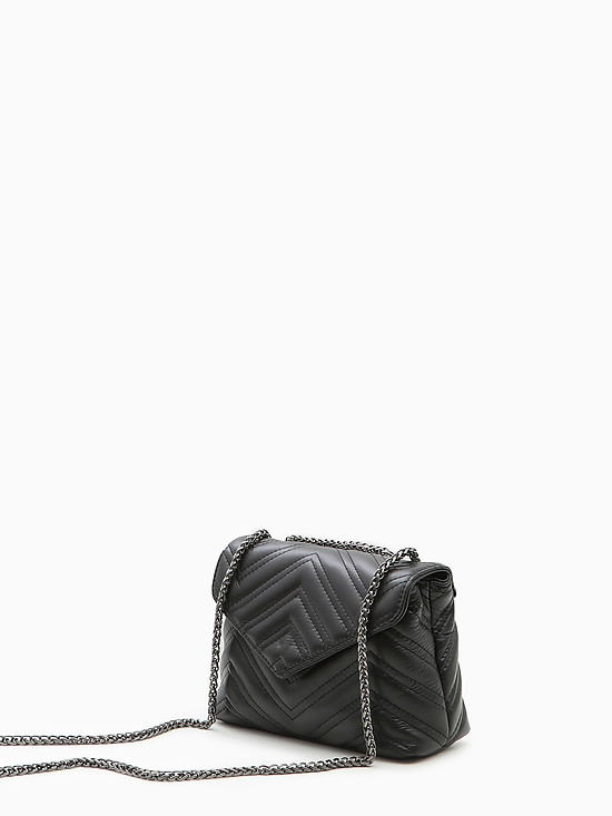 Черная сумочка кросс-боди из стеганой кожи  BE NICE
