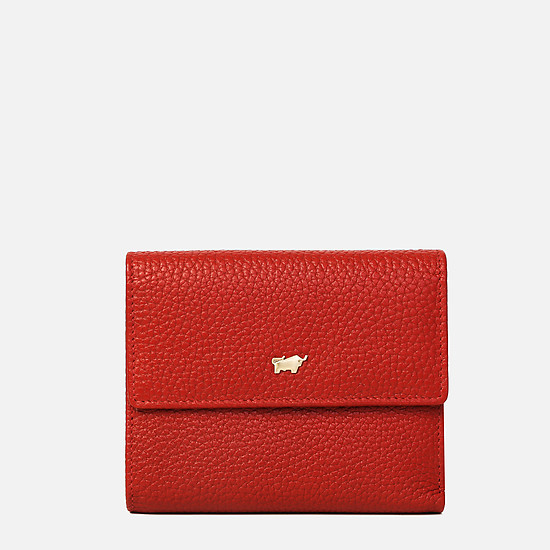 Красный кожаный кошелек с защитой RFID  Braun Buffel