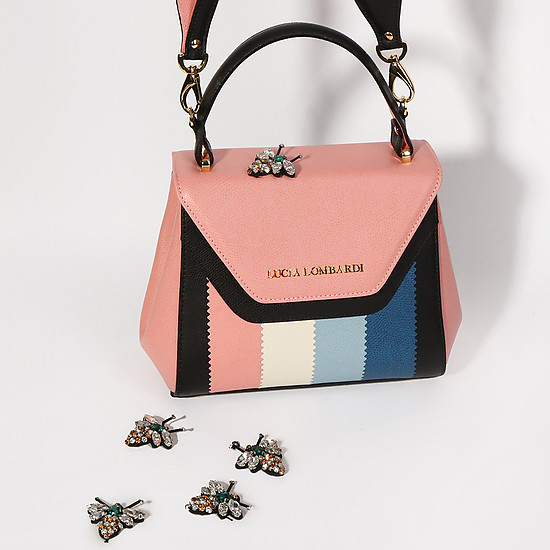 Разноцветная сумочка из натуральной кожи  Lucia Lombardi
