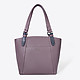 Фиолетовая кожаная сумка-тоут среднего размера  Trevor