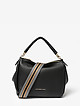 Небольшая кожаная сумка мягкой формы черного цвета  Alessandro Beato
