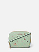Мятная сумочка кросс-боди из стеганой сафьяновой кожи с брошками и искусственным жемчугом  Alessandro Beato