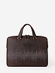 Мужская повседневная сумка из нубука коричневого цвета с плетением  Tony Bellucci