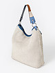 Мягкая светло-бежевая сумка-хобо из плетеной соломки и кожи  Gianni Notaro