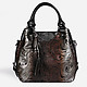 Классическая сумка Gilda Tonelli 5188 ST CORTECCIA black brown