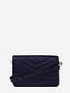 Небольшая стеганная кожаная сумочка-конверт темно-фиолетового цвета  Lancaster