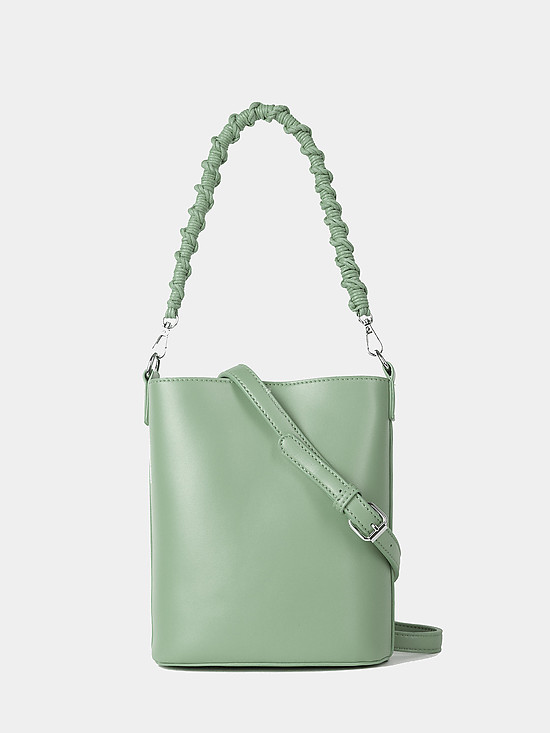 Пастельно-зеленая небольшая сумка-ведерко из экокожи  Boogie Street