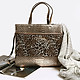 Классическая сумка Alessandro Beato 523-5292-5398 python bronze