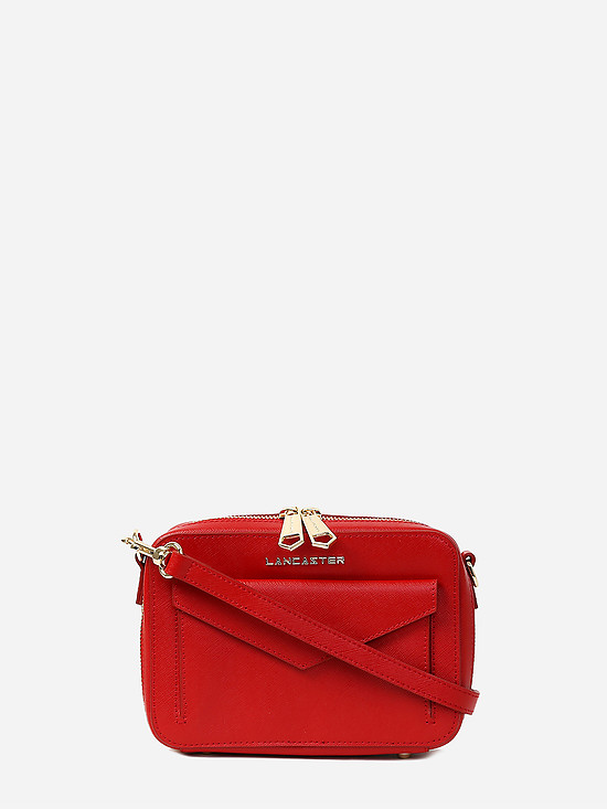 Красная сумочка кросс-боди Signature из сафьяновой кожи  Lancaster