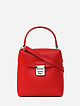 Красная сумка-ведерко из гладкой кожи  Lancaster