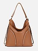 Мягкая сумка-рюкзак из натуральной кожи коричневого цвета  Arcadia