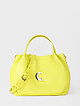 Желтая сумка-тоут из мягкой кожи  Carlo Salvatelli