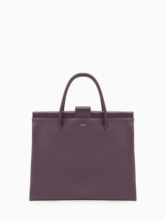 Классическая сумка-тоут из фиолетовой кожи  Arcadia