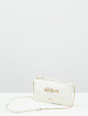 Клатч из белой кожи с декором с кристаллами Swarovski  Marina Creazioni