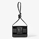 Черная кожаная сумочка-кроссбоди небольшого размера с тиснением  Sara Burglar