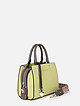 Квадратная сумочка-тоут небольшого размера из желто-зеленой кожи  Alessandro Beato