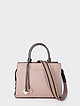 Квадратная сумка-тоут из пудрово-розовой зернистой кожи  Alessandro Beato