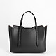 Кожаная черная сумка-тоут среднего размера  Sara Burglar