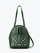 Небольшой зеленый кожаный рюкзак с ручкой на плечо  Marina Creazioni