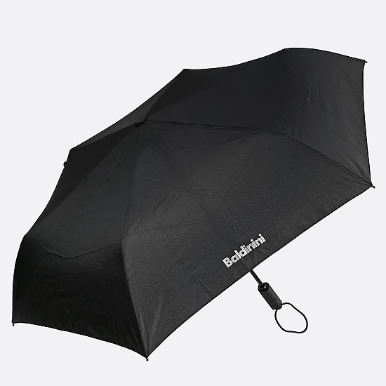 Черный складной зонт с петлей на ручке  Baldinini