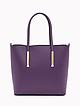 Фиолетовая сумка-тоут из гладкой кожи с ручками на плечо  BE NICE