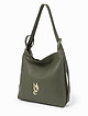 Оливковая сумка-рюкзак из мягкой кожи  Marina Creazioni