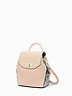 Бледно-розовый рюкзак из кожи со вставками с тиснением под кожу питона  Alessandro Beato