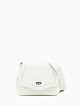 Белая сумка кросс-боди из мягкой кожи с декоративной строчкой  Marina Creazioni