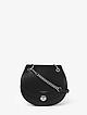 Округлая черная сумочка-боулер из экокожи с ручкой из искусственного жемчуга  David Jones