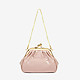 Маленькая розовая сумочка-ридикюль из лаковой кожи  Alessandro Beato