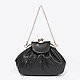 Кожаная черная сумка-ридикюль небольшого размера  Alessandro Beato