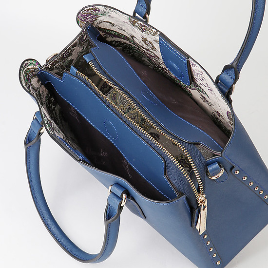Классические сумки Алессандро Беато 579-1228-6396-6 blue saffiano