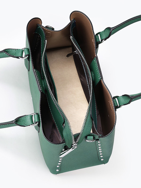 Классические сумки Alessandro Beato 579-S6 green saffiano
