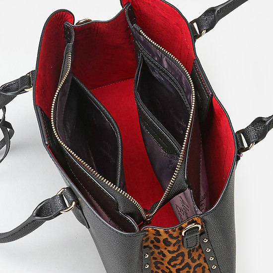Классические сумки Алессандро Беато 580-01-5416 black leopard