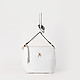 Белая сумочка кросс-боди из мягкой кожи со съемным ремешком  Alessandro Beato