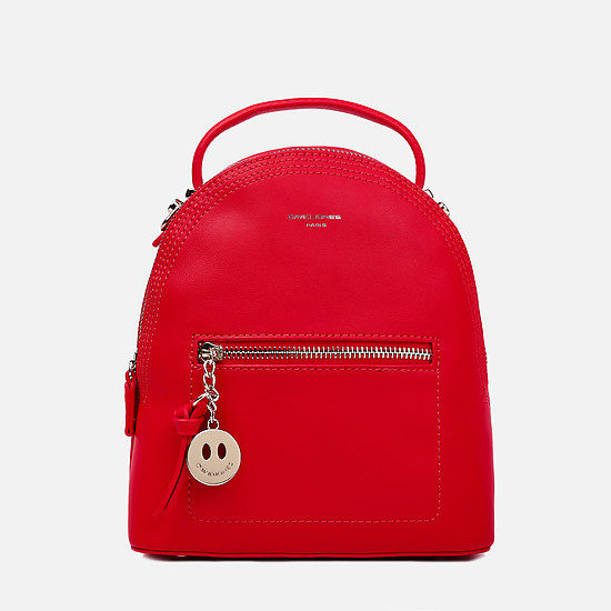 Красный рюкзак из экокожи небольшого размера  David Jones