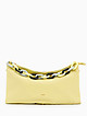 Желтая сумка-багет из мягкой кожи с ручкой-цепью  Arcadia