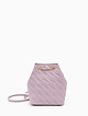 Пастельно-лавандовый мини-рюкзак из мягкой стеганой кожи  Marina Creazioni