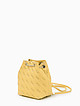 Желтый мини-рюкзак из мягкой стеганой кожи  Marina Creazioni