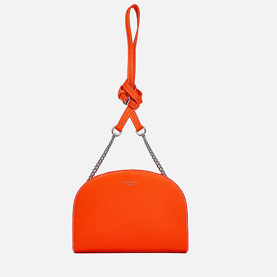 Полукруглая сумочка-кросс-боди из экокожи в оттенке красного апельсина  David Jones