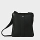 Черная кожаная сумка-планшет через плечо Turin  Braun Buffel