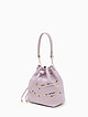 Пастельно-лиловая сумочка-кисет из мягкой кожи  Marina Creazioni